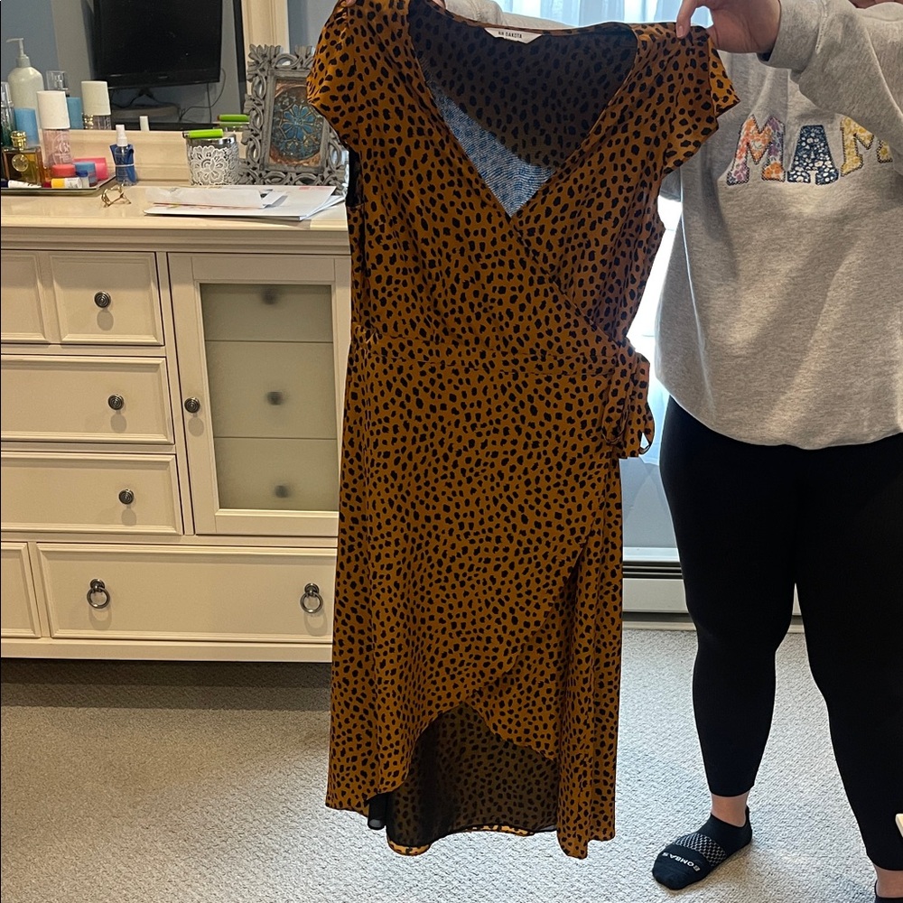 BB Dakota Brown and Black High Low Dress